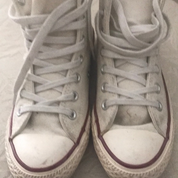 Converse silver stud high tops women’s size 7.5 - Picture 2 of 7